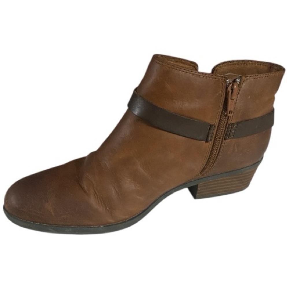 Clarks Leather Booties, Neutral,Sz 9, Sustainable, Timeless,Capsule wardrobe - Picture 3 of 15